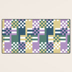 Abstract Block Mosaic R Desk Mat Gallery Image 3