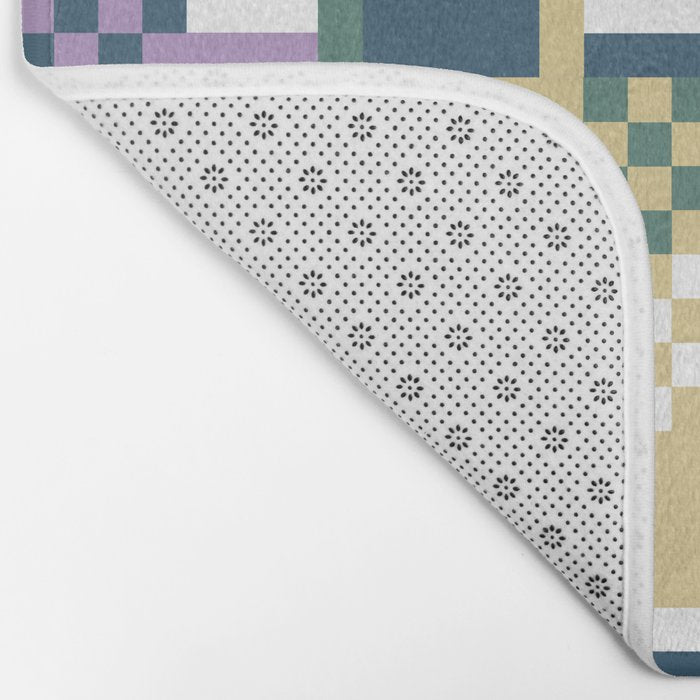 Abstract Block Mosaic R Bath Mat Gallery Image 2