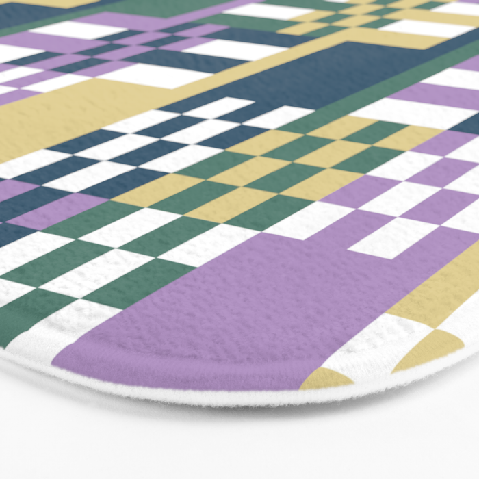 Abstract Block Mosaic R Bath Mat Gallery Image 3