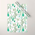 Cactus Summer Garden Wrapping Paper Gallery Image 1