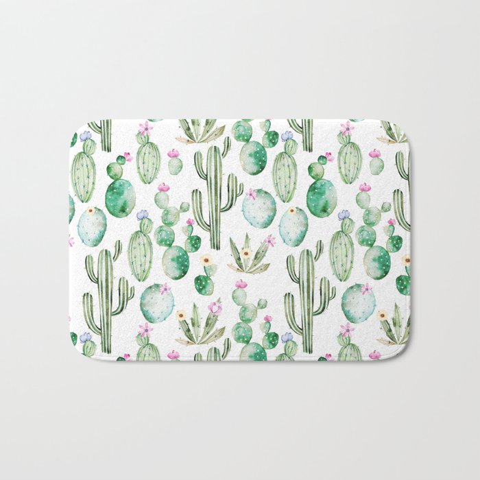 Cactus Summer Garden Bath Mat Gallery Image 1