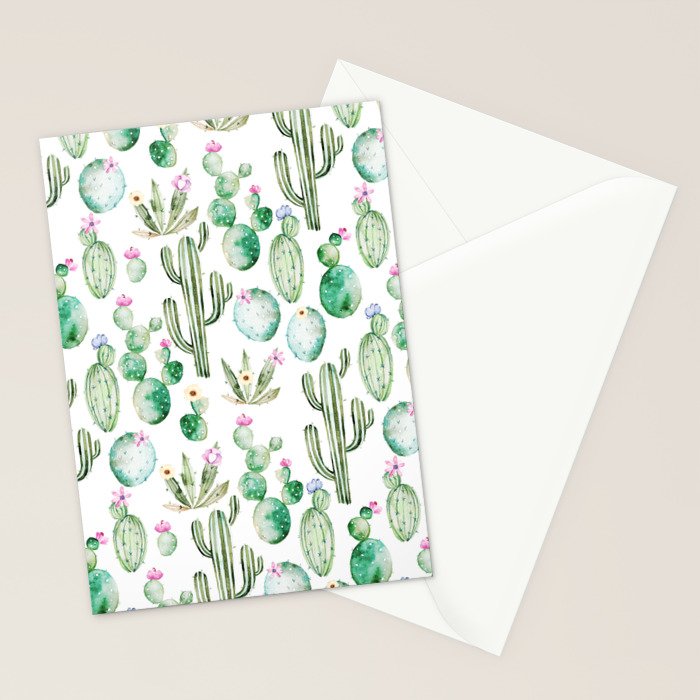 Cactus Summer Garden Stationery Card Gallery Image 2