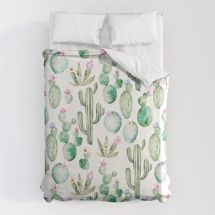 Cactus Summer Garden Duvet Cover Gallery Image 1