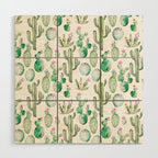 Cactus Summer Garden Wood Wall Art Gallery Image 1