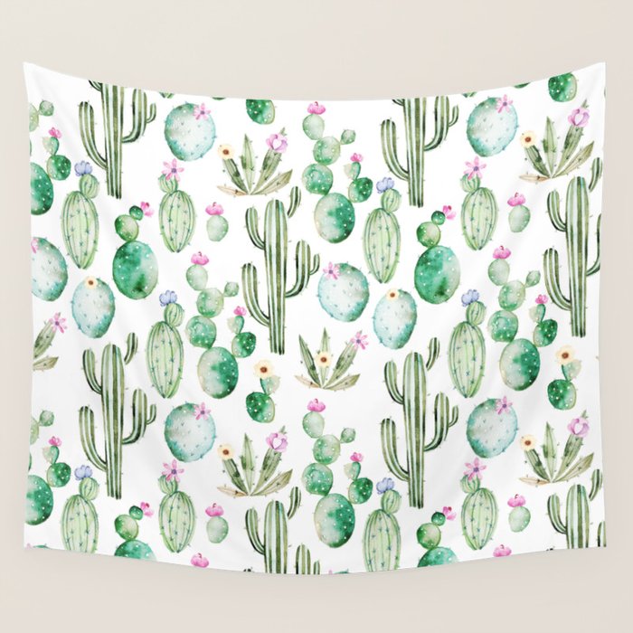 Cactus Summer Garden Wall Tapestry Gallery Image 4