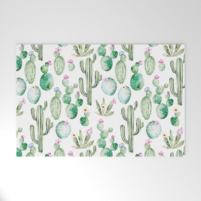 Cactus Summer Garden Welcome Mat Gallery Image 1