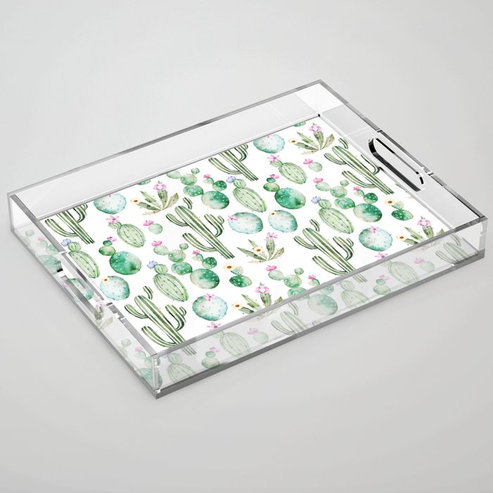 Cactus Summer Garden Acrylic Tray Gallery Image 1