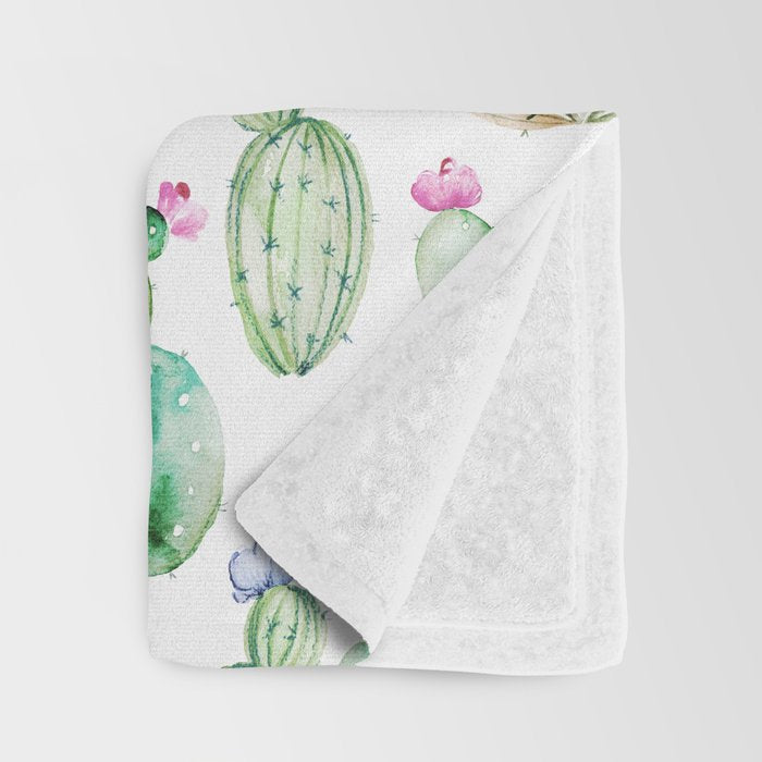Cactus Summer Garden Throw Blanket Gallery Image 3