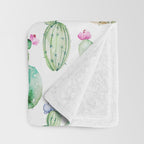Cactus Summer Garden Throw Blanket Gallery Image 3