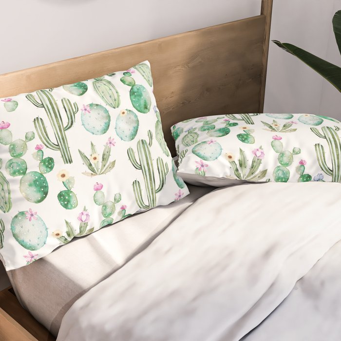 Cactus Summer Garden Pillow Sham Gallery Image 2