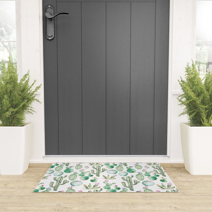 Cactus Summer Garden Welcome Mat Gallery Image 3