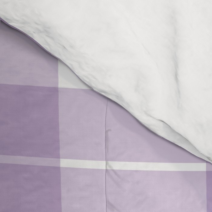 Wavy Plaid Lilac White Comforter Gallery Image 4