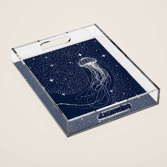 starry jellyfish Acrylic Tray Gallery Image 1
