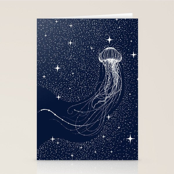 starry jellyfish Stationery Card Gallery Image 1