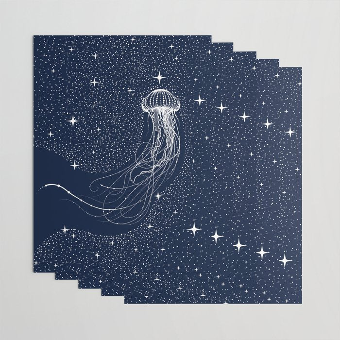 starry jellyfish Wrapping Paper Gallery Image 3