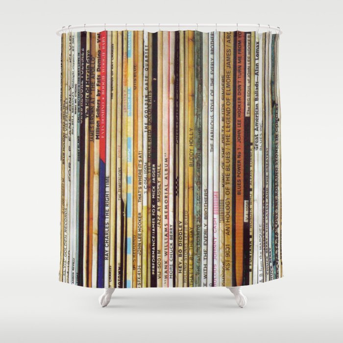 old vinyl records Shower Curtain Gallery Image 1