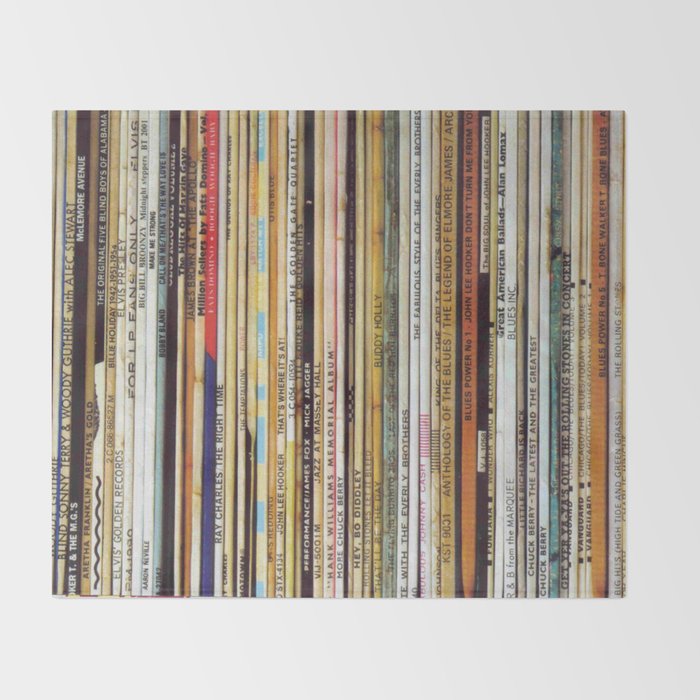old vinyl records Throw Blanket Gallery Image 2