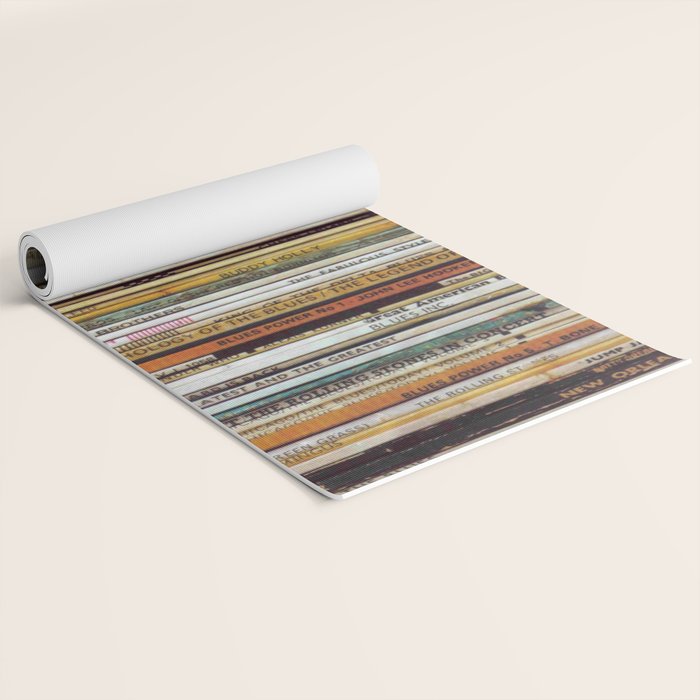 old vinyl records Yoga Mat Gallery Image 2