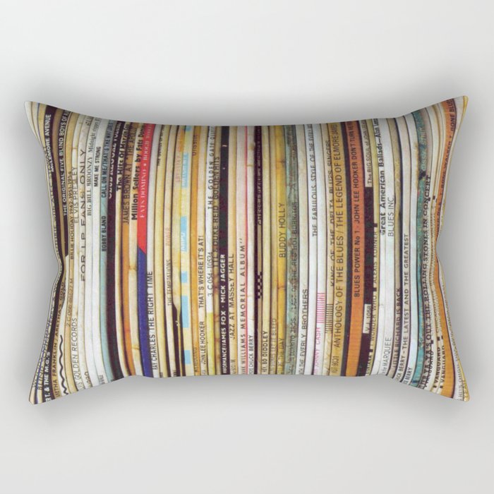 old vinyl records Rectangular Pillow Gallery Image 2