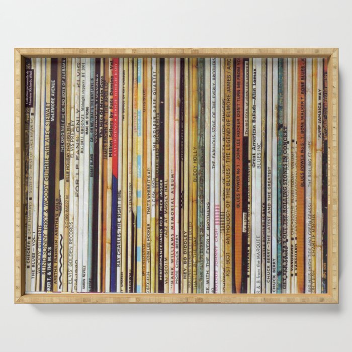 old vinyl records Serving Tray Gallery Image 1