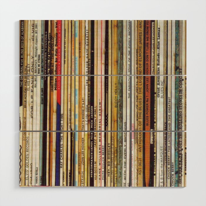 old vinyl records Wood Wall Art Gallery Image 1