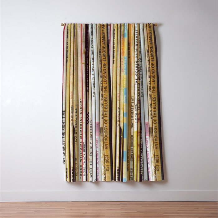 old vinyl records Window Curtain Gallery Image 3