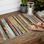 old vinyl records Outdoor Rug Gallery Image 2