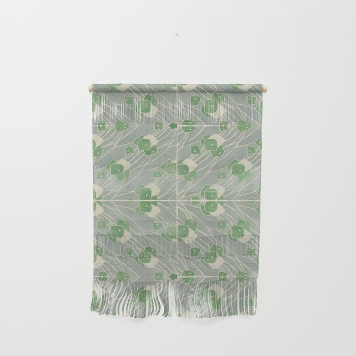 Green Geometric 1915 Hannah Borger Overbeck Wall Hanging Gallery Image 1