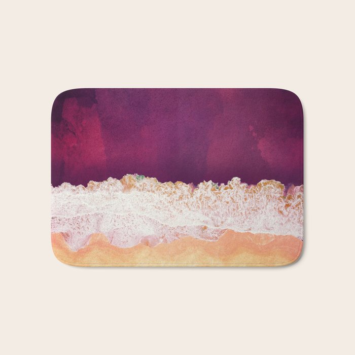 Maroon Ocean Bath Mat Gallery Image 1