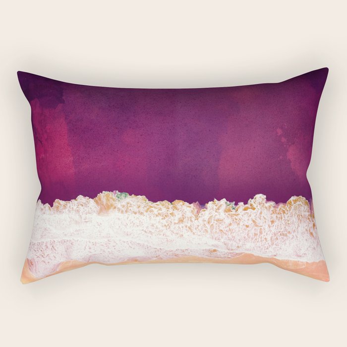 Maroon Ocean Rectangular Pillow Gallery Image 2