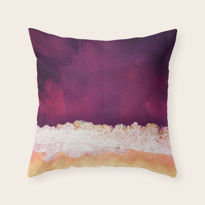 Maroon Ocean Throw Pillow Gallery Image 6