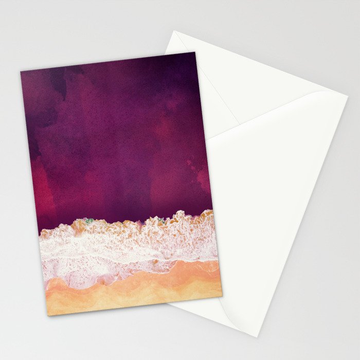 Maroon Ocean Stationery Card Gallery Image 2