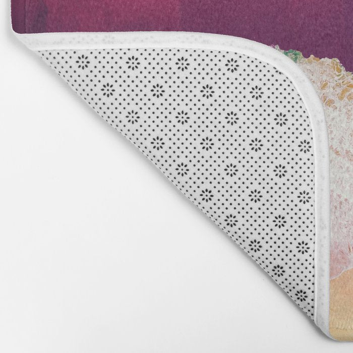 Maroon Ocean Bath Mat Gallery Image 2