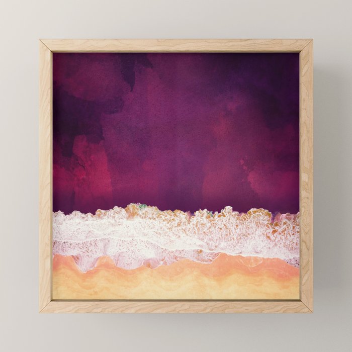 Maroon Ocean Mini Art Print Gallery Image 1