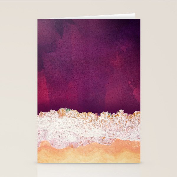 Maroon Ocean Stationery Card Gallery Image 2