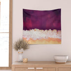 Maroon Ocean Wall Tapestry Gallery Image 2