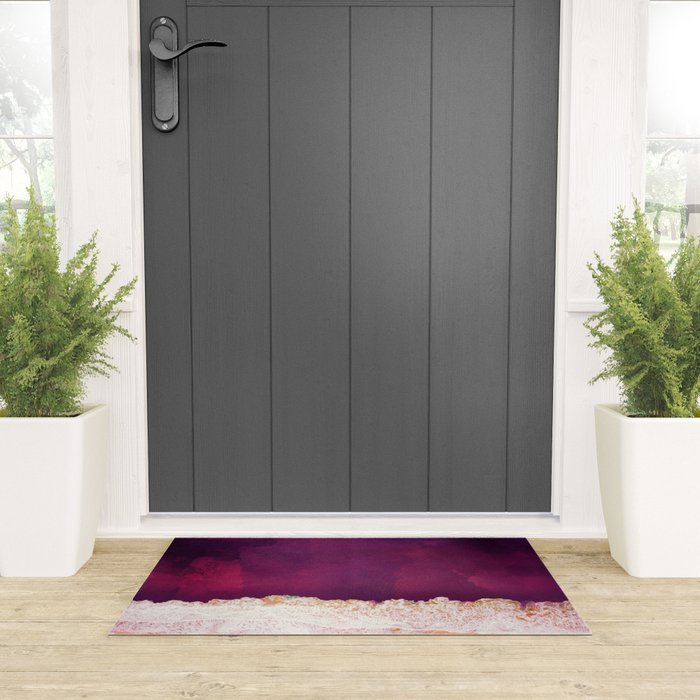 Maroon Ocean Welcome Mat Gallery Image 3