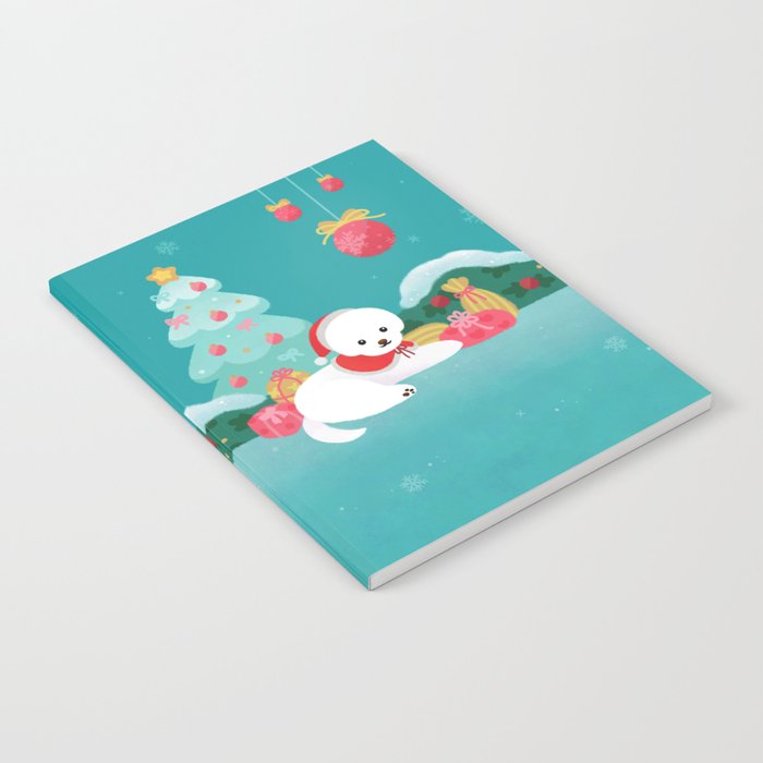 Christmas bichon frise 2 Notebook Gallery Image 2