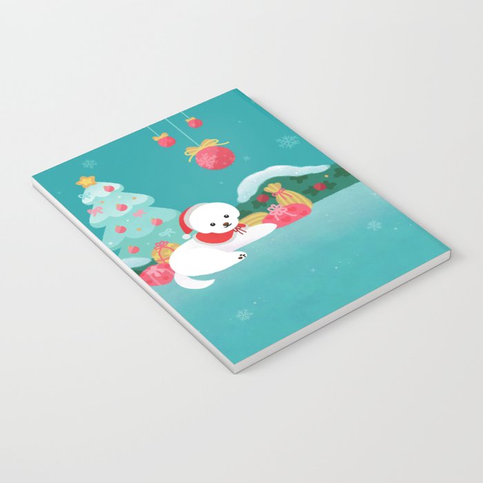 Christmas bichon frise 2 Notebook Gallery Image 3