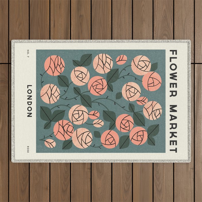 Flower Market No. 7 Outdoor Rug Gallery Image 1