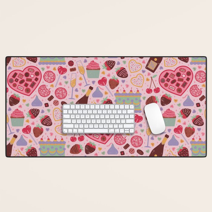 Candy Hearts Desk Mat Gallery Image 1