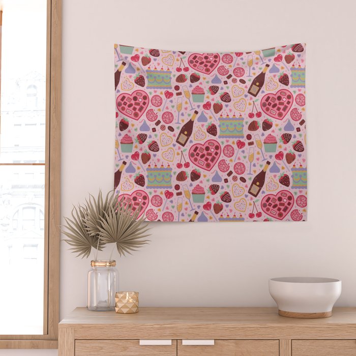 Candy Hearts Wall Tapestry Gallery Image 2