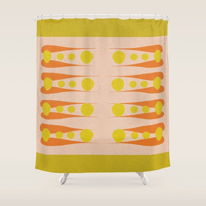 Holding the Pose in abstract shapes  Shower Curtain Gallery Image 1