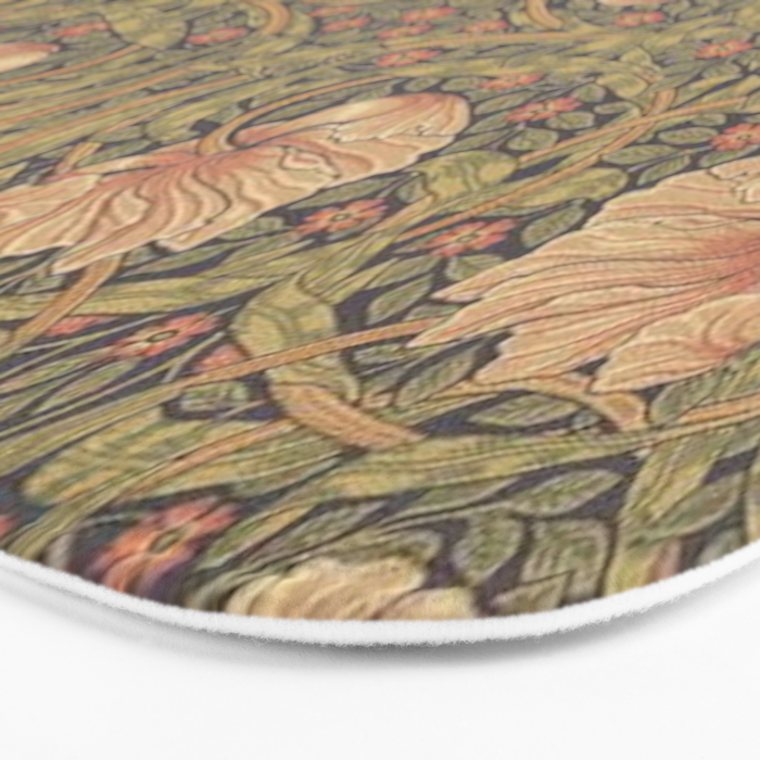 William Morris Vintage Pimpernel Bullrush Russet Minor Bath Mat Gallery Image 3