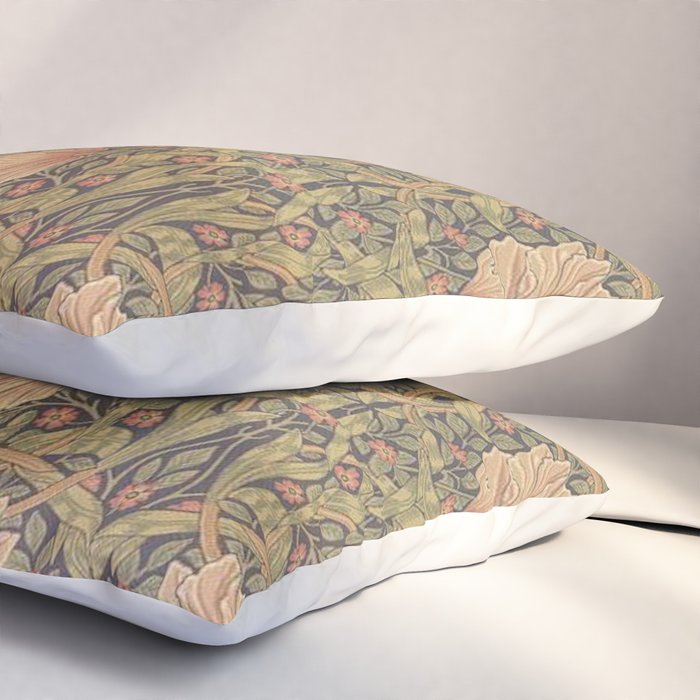 William Morris Vintage Pimpernel Bullrush Russet Minor Pillow Sham Gallery Image 3