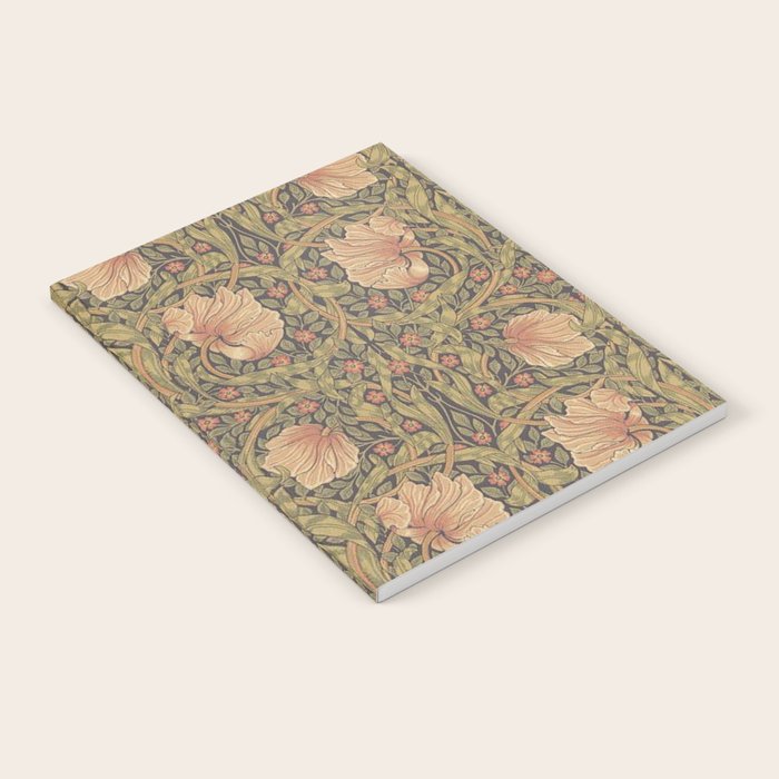 William Morris Vintage Pimpernel Bullrush Russet Minor Notebook Gallery Image 1