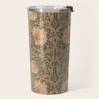 William Morris Vintage Pimpernel Bullrush Russet Minor Travel Mug Gallery Image 2