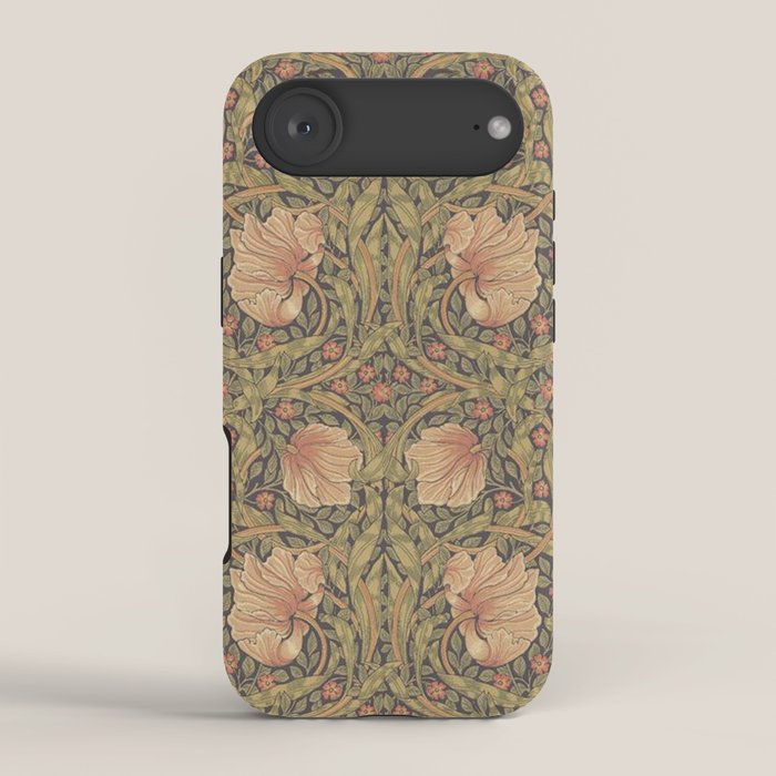 William Morris Vintage Pimpernel Bullrush Russet Minor iPhone Case Gallery Image 2