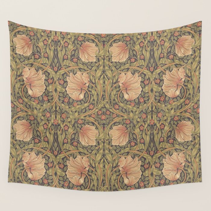 William Morris Vintage Pimpernel Bullrush Russet Minor Wall Tapestry Gallery Image 4