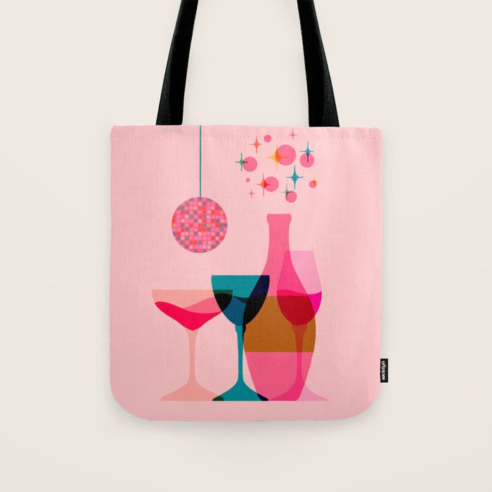 First Bubbly then Disco  Tote Bag Gallery Image 1
